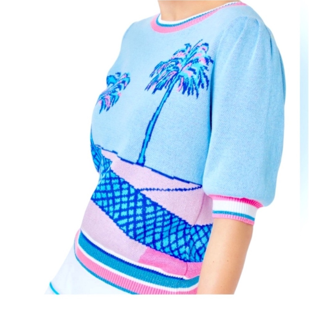 Lilly Pulitzer Vivie Short Sleeve Tennis Graphic